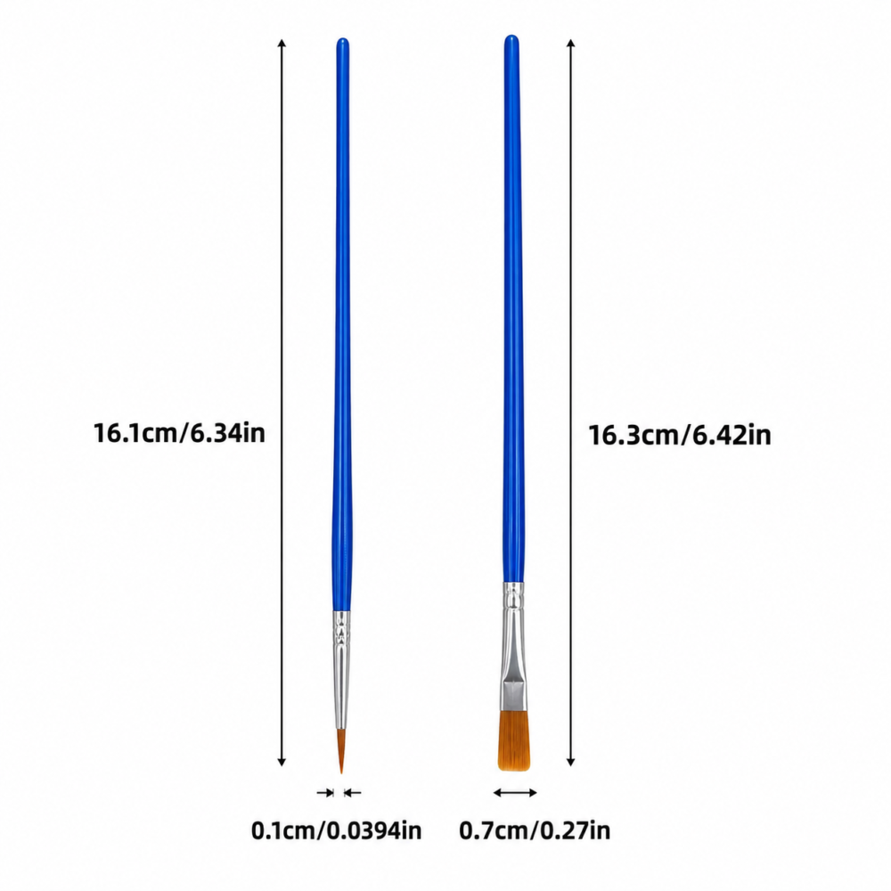 Longpaintbrushes_Pointandflat2 Arts & Crafts : Long Paint Brushes (Set of 10)