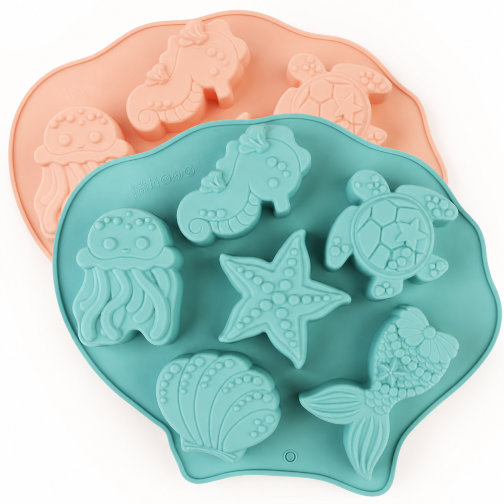 Mermaid4 Silicone Mould : Mermaid & Friends Silicone Mould (Random Colour)