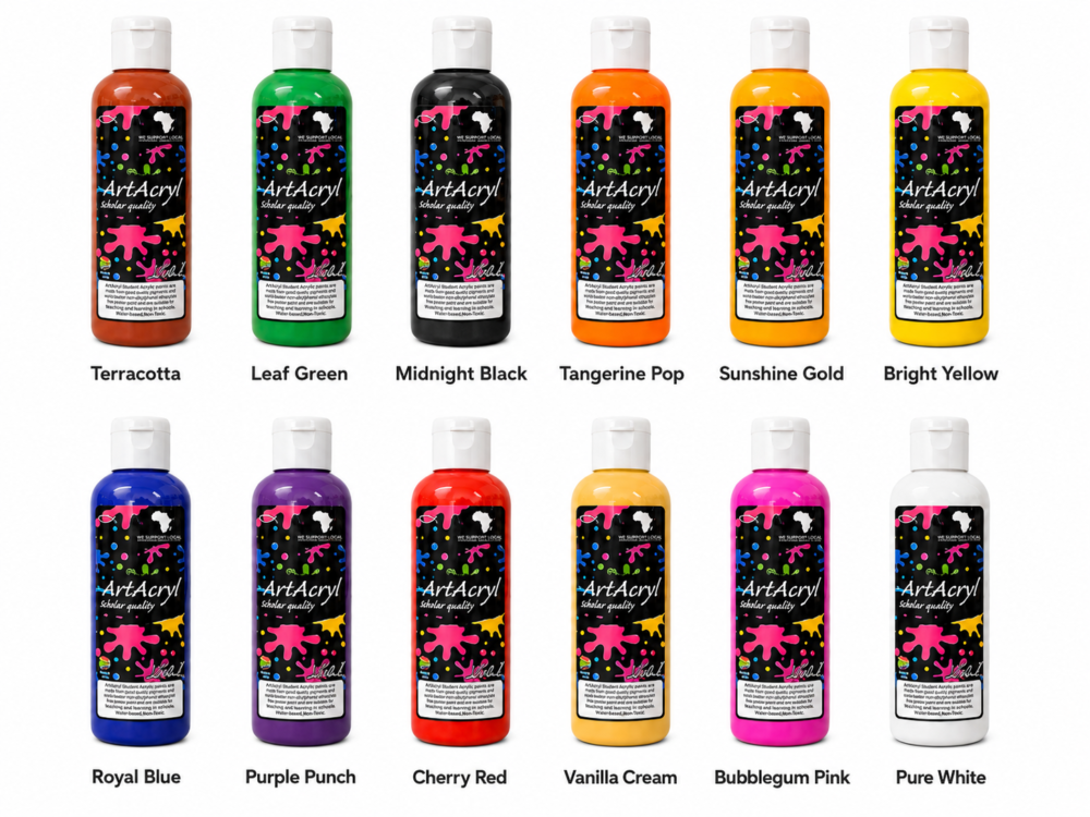 Gypsum Creations : 12 ArtAcryl Acrylic Paint Set (250mls each)