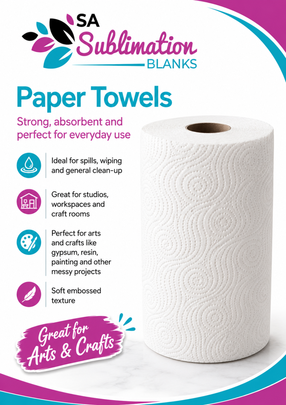 PaperTowel Silicone Mould : Paper Towels – Perfect for Arts, Crafts & Workshop Clean-Ups
