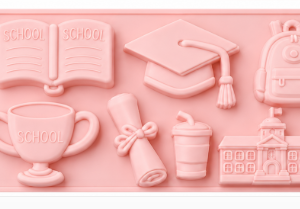Silicone Mould : School Life Silicone Mould (7 Cavity)