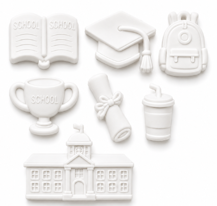 Silicone Mould : School Life Silicone Mould (7 Cavity)