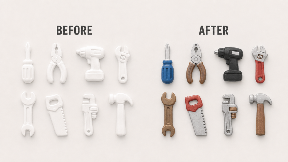 Silicone Mould : Handy Man Mini Tools Silicone Mould (TOOL1)