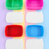 Sublimation Blanks : Rectangular Sublimation Lunch Box (Red, Pink, Green and Blue)
