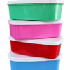 Sublimation Blanks : Rectangular Sublimation Lunch Box (Red, Pink, Green and Blue)