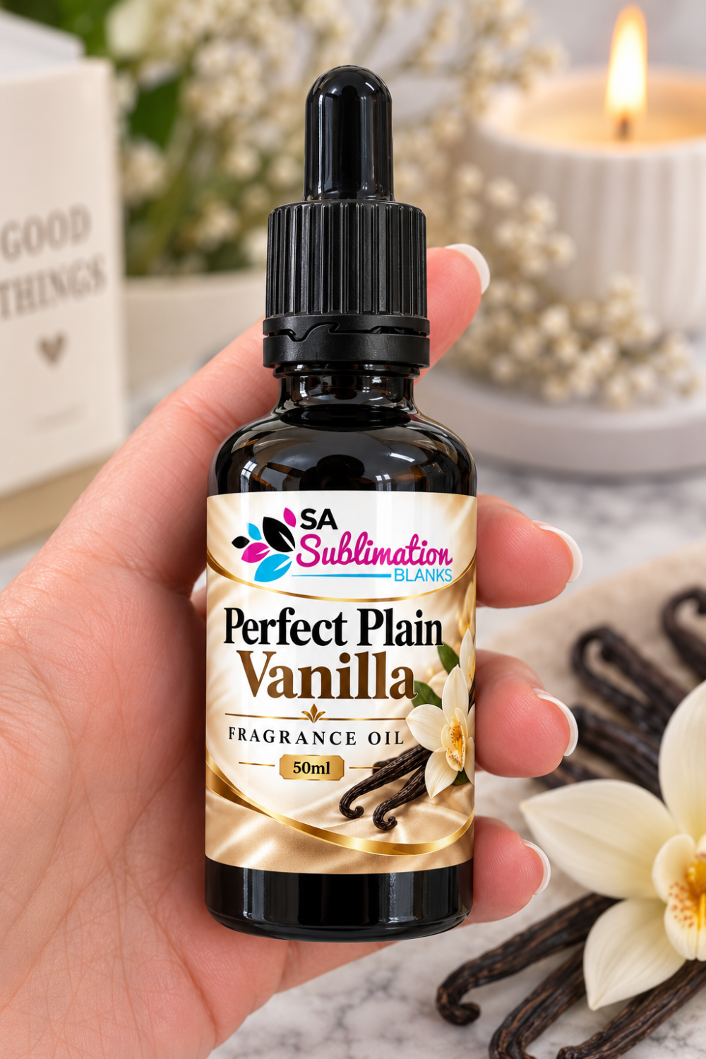 FO_PerfectPlainVanillaMU2 Wax Candle Supplies & Consumables : Perfect Plain Vanilla Fragrance Oil – 50ml