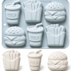 Food Silicone Mould : Fast Food Mould (6 Cavity)