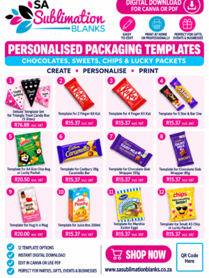 Design Corner : ALL - Personalised Packaging Template Starter Pack – 12 Digital Templates (DIGITAL DOWNLOAD ONLY)