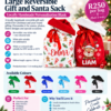 SantaSack_Flyer Christmas Blanks : Large Reversible Gift and Santa Sack – Locally Handmade Personalisation Blank