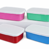 Sublimation Blanks : Rectangular Sublimation Lunch Box (Red, Pink, Green and Blue)