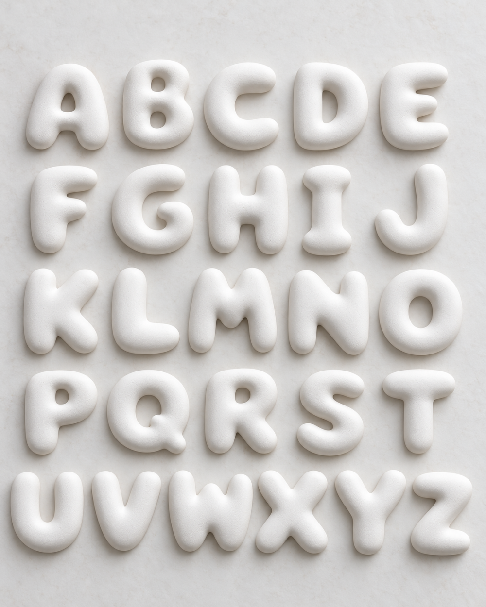 Silicone Mould : Bubble Alpha Letter Silicone Moulds (A to Z) - TAT - MADE TO ORDER