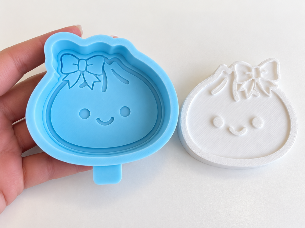 Silicone Mould : 2D Kawaii Dumpling/Bao Bun Character Silicone Mould
