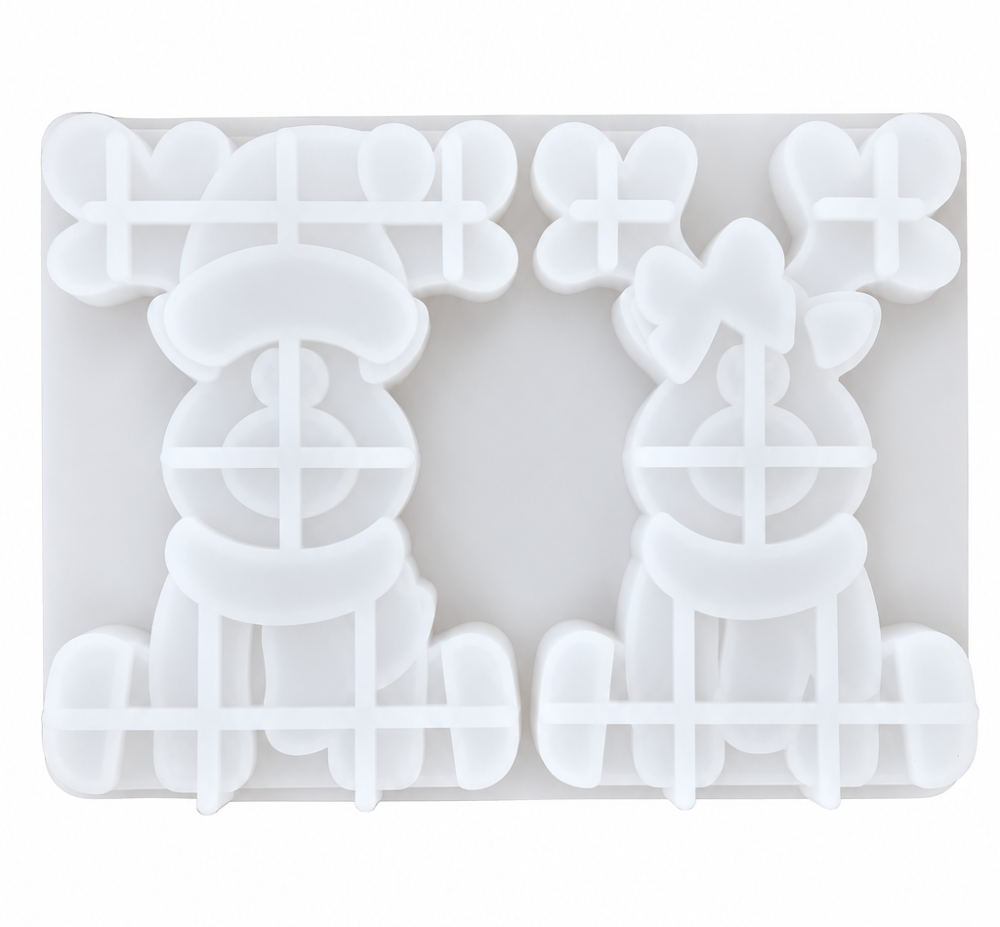 Silicone Mould : Double Christmas Deer Mould [DEER1]