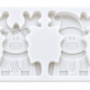 Silicone Mould : Double Christmas Deer Mould [DEER1]