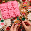 Silicone Mould : 6 Cavity, 1 Piece Gingerbread Men Silicone Mould, Random Colour [GIN1]