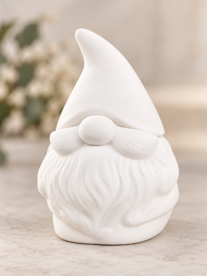 LargeGnomeLid_Gno1 Silicone Mould : 2 Piece Large Gnome with Removable Hat Lid Silicone Mould (Gno01)