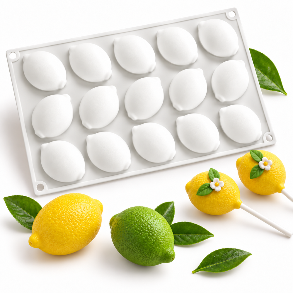 Lemon_Lem15 Silicone Mould : 15 Piece Lemon Cavity Silicone Mould