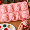 Silicone Mould : 8 Cavity, 1 Piece Gnome Silicone Mould, Random Colour [Gno3]