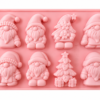 Silicone Mould : 8 Cavity, 1 Piece Gnome Silicone Mould, Random Colour [Gno3]