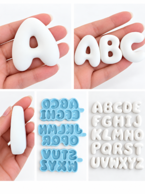 Silicone Mould : Bubble Alpha Letter Silicone Moulds (A to Z) - TAT - MADE TO ORDER