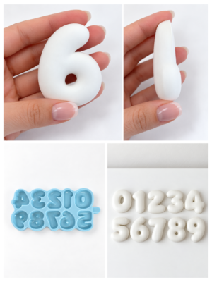 Silicone Mould : Bubble Numeric Silicone Mould (0- 9) - TAT - MADE TO ORDER