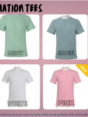 Sublimation Blanks : Unisex Crew Cut Polyester Tshirts (Small to 2XL)
