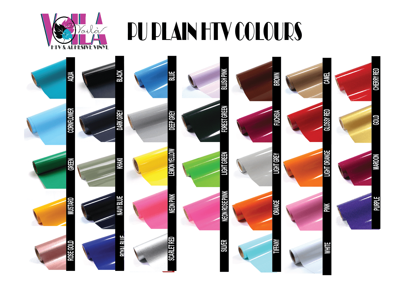 HTV PU HTV Plain Colours SA Sublimation Blanks