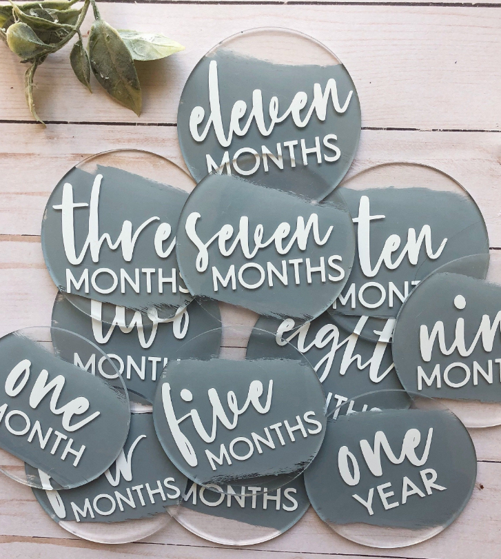 Acrylic Blanks Milestone Dics (Circle & Hexagon) SA Sublimation Blanks