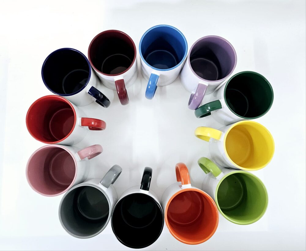 11OZ 2-TONED MUGS Sublimation Blanks : 2 Toned 11oz Mugs