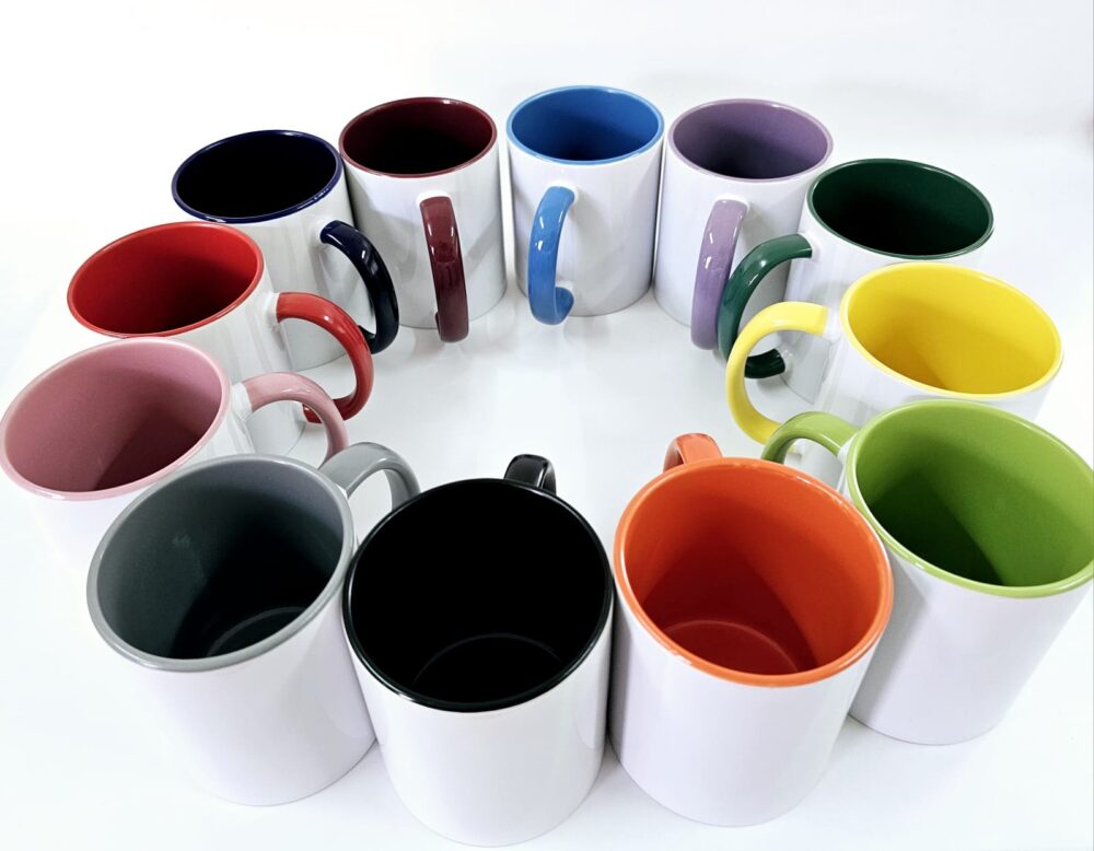 11OZ 2-TONED MUGS Sublimation Blanks : 2 Toned 11oz Mugs