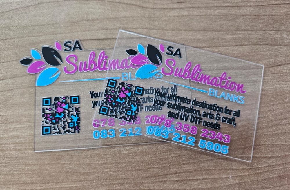 BusinessCar9 UV DTF : Acrylic Business Cards Direct Print (1, 1.5mm)