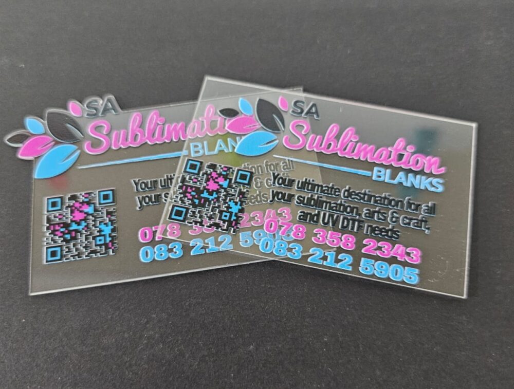 BusinessCard5 UV DTF : Acrylic Business Cards Direct Print (1, 1.5mm)