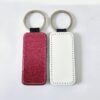 Sublimation Blanks : Glitter PU Leather keychains (TTX)