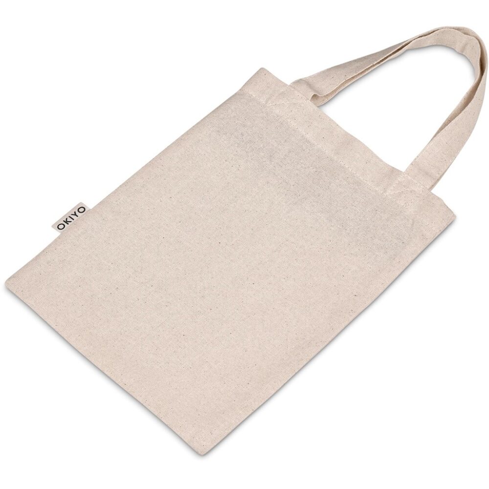 Okiyo Kouri Mini Cotton Gift Bag flat blank Sublimation Blanks : Okiyo Chinsai Natural Mini Jute & Cotton Gift Bag (AMD)(BG-OK-475)