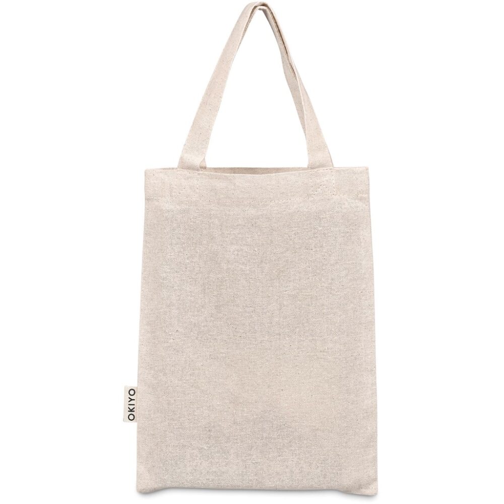 Okiyo Kouri Mini Cotton Gift Bag up Sublimation Blanks : Okiyo Chinsai Natural Mini Jute & Cotton Gift Bag (AMD)(BG-OK-475)