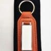 Sublimation Blanks : PU Rectangle Leather Keyring with metal insert (TTX)