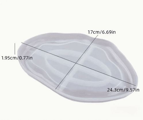 LargeOvalSiliconeResinTrayMould Silicone Moulds : Large Irregular Oval Silicone Resin Tray Mould (LirrO)