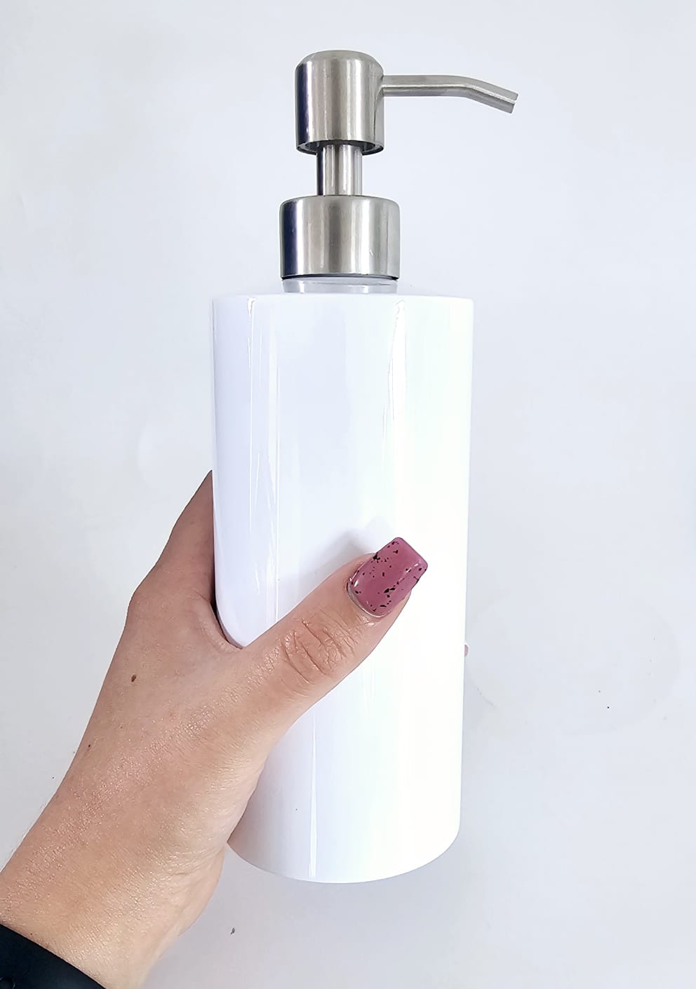 Sublimation Blanks : White Steel Soap Dispenser For Sublimtion