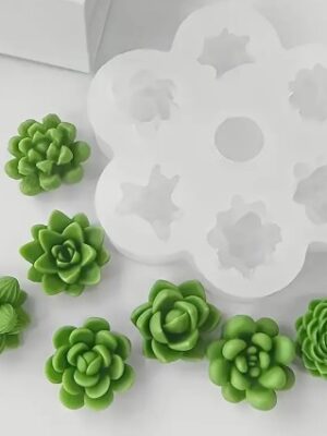 Silicone Mould : 1 Pc Succulent Flowers Silicone Mould (Succ-DF)