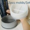 Silicone Mould : 2 Piece Large Round Bowl + Tray  Silicone Mould (LBT)
