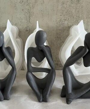 Silicone Mould : 3 Piece Abstract Figurine Silicone Mould (CODE TUM_3AFSM)
