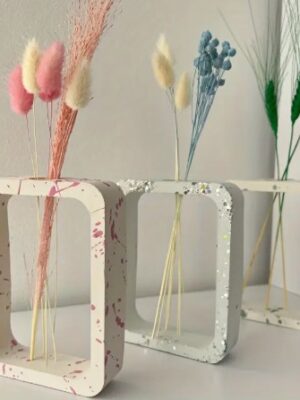 Silicone Moulds : 3 Styles Hydroponic Hollow Flower Vase Silicone Moulds (AHSM) [Arched, Circular, Rectangle)