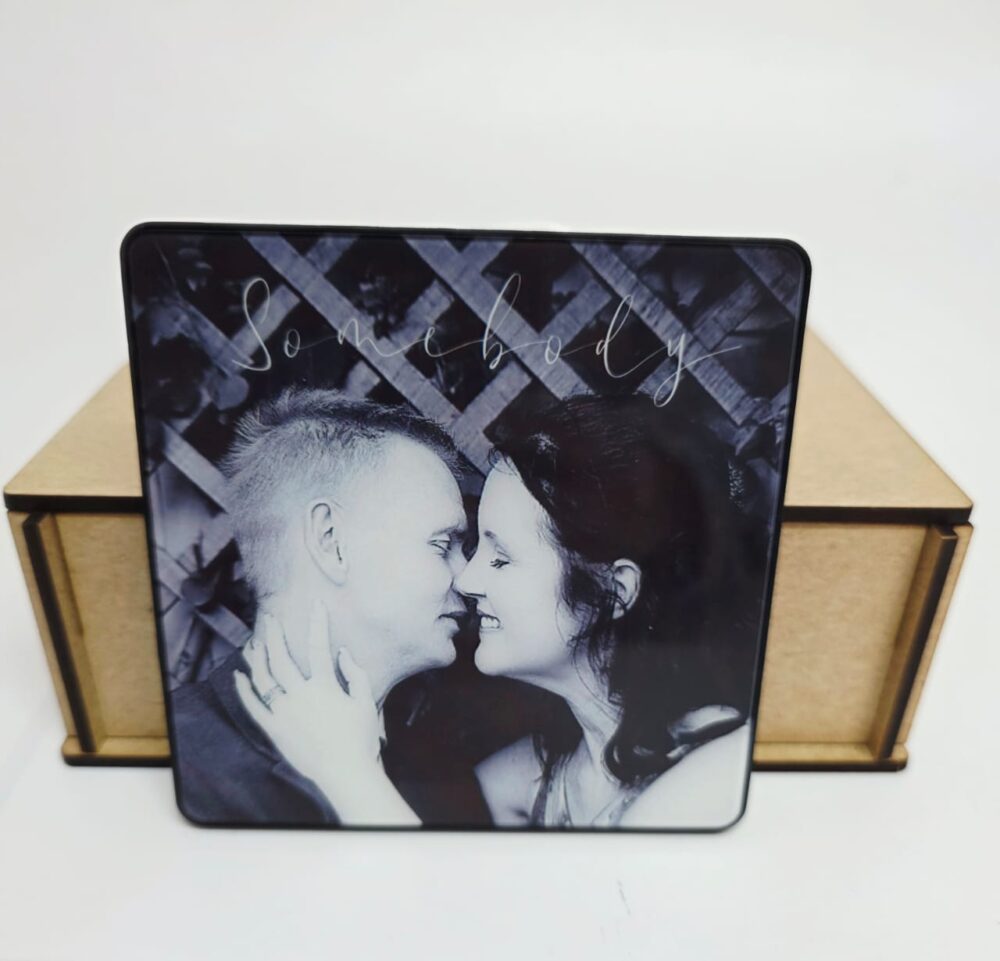 Sublimation Blanks : USB Bluetooth Black Blank Glass Music Fridge Magnet