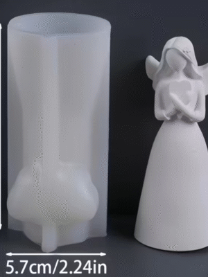 Silicone Mould : Angel Hugging Heart Silicone Mould (AngHRT)