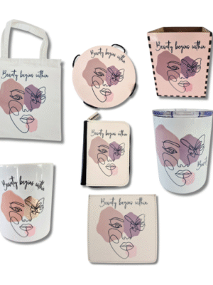 Personalised Gifting : 12oz Tumbler Double Inner Walled & Vacuumed with theme full wrap floral print with "She Blooms with Strength Proverbs 31:25"