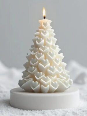 3D Love Tree Silicone Mould : 3D Love Christmas Tree with Hearts (3DLT)