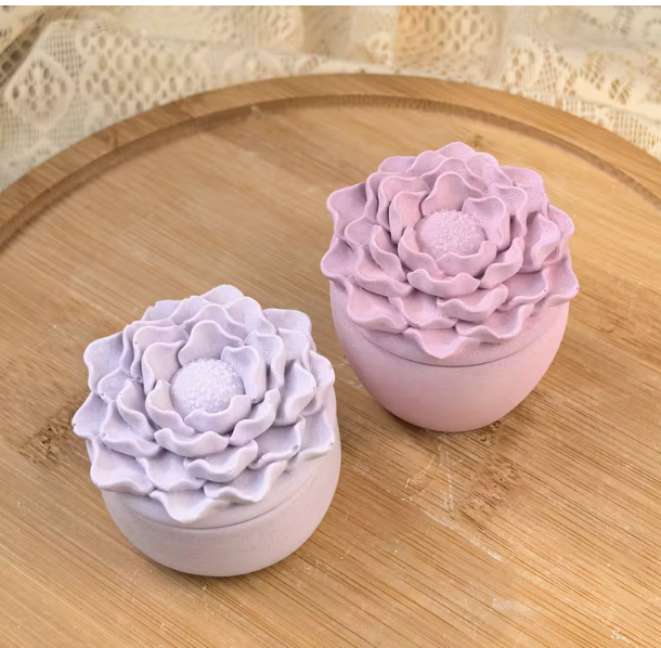 Silicone Mould : Camellia Blossom Bloom Flower Jar Silicone Mould (CBBJ)