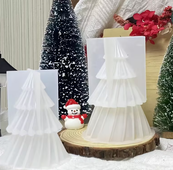 Silicone Mould : 2 Piece Irregular Christmas Tree Silicone Mould (Small & Large) TRCO