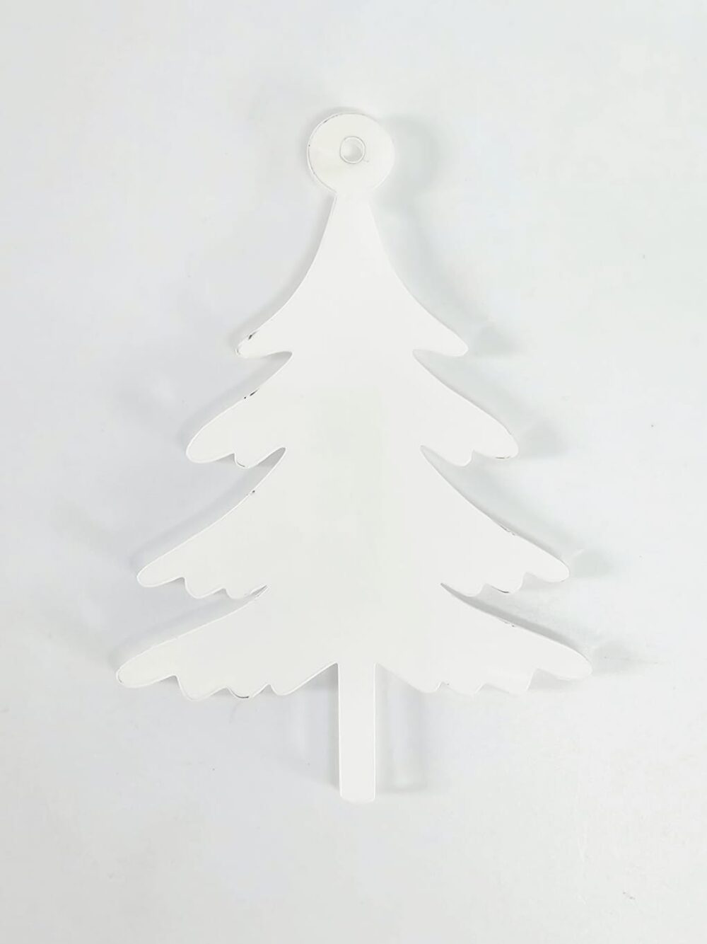 Subli;Clear Acrylic Tree Style 1 Laser Sublimation Blanks : Subli-Acyrlic (with white coating) Christmas Hanging Ornaments : Fur Tree Style 1 (3 or 4mm)