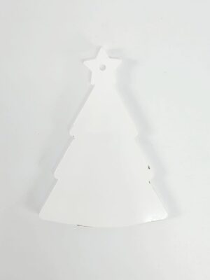 Subli;Clear Acrylic Tree Style 3 Laser Sublimation Blanks : Subli-Acyrlic (with white coating) Christmas Tree Shapes : Tree Style 3 with star (3mm or 4mm)